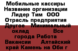 Мобильные кассиры › Название организации ­ Лидер Тим, ООО › Отрасль предприятия ­ Другое › Минимальный оклад ­ 50 000 - Все города Работа » Вакансии   . Алтайский край,Камень-на-Оби г.